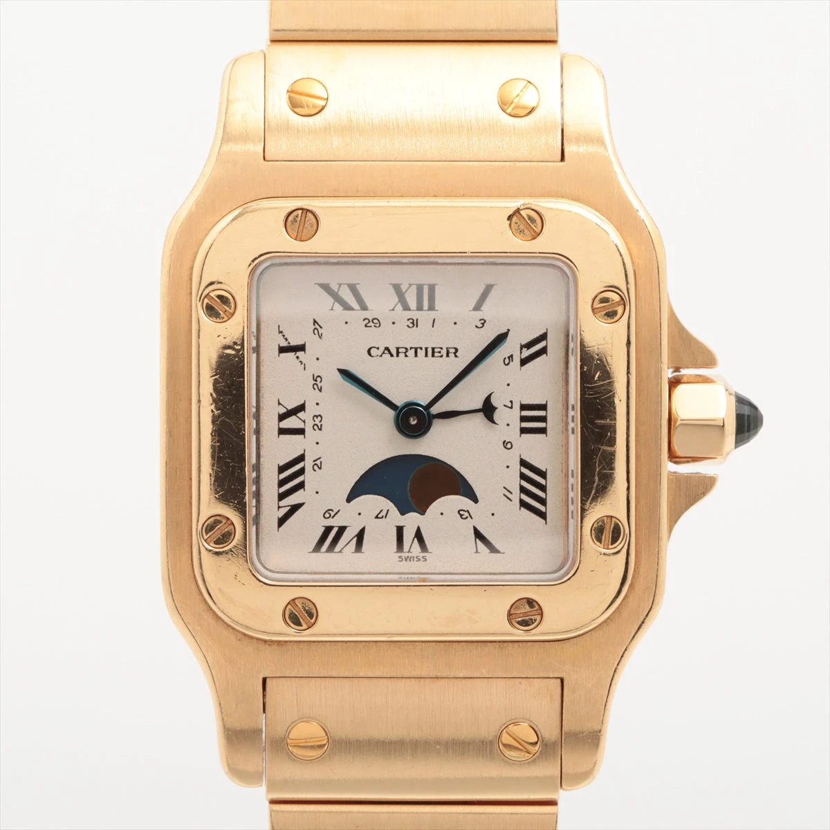 カルティエ サントスガルべ SM W20024D6 SS クオーツ 腕時計 ホワイト  