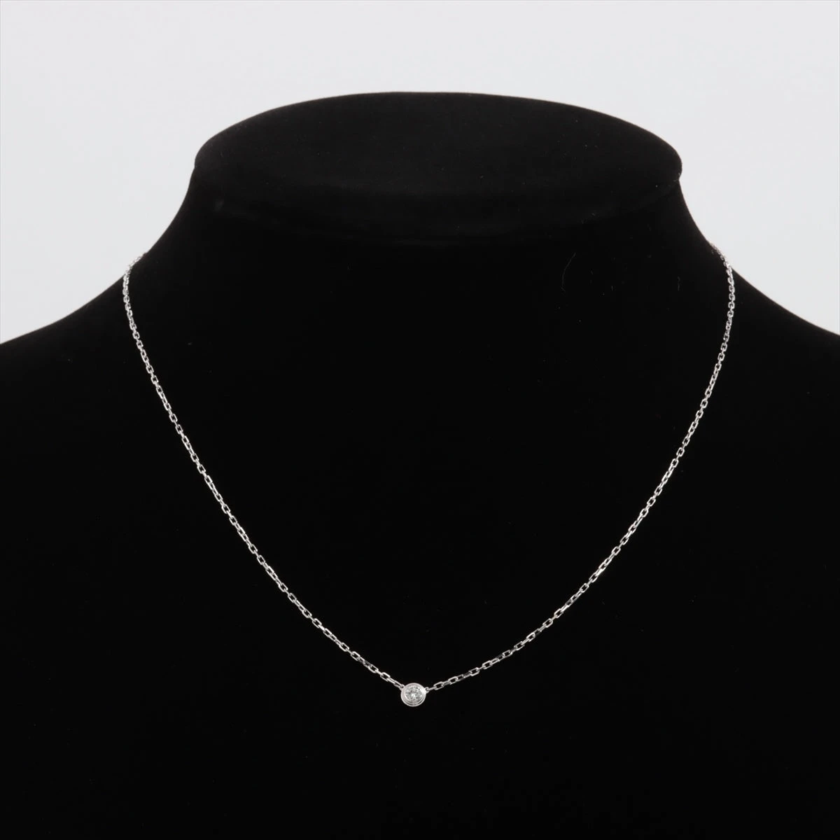 カルティエ ダムール SM ダイヤ ネックレス 750(WG) 3.0g