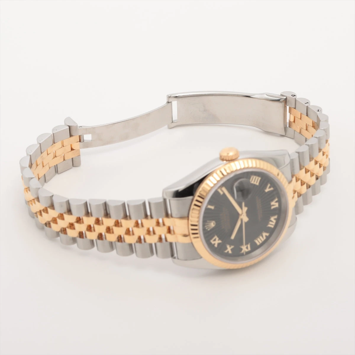 ロレックス デイトジャスト 116233 SS×YG AT ブラックサンビーム文字盤