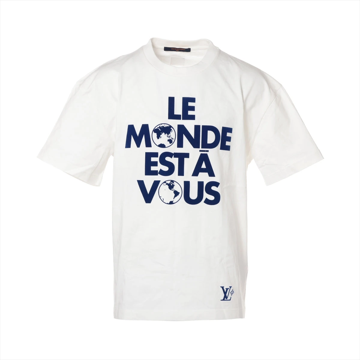 ヴィトン 25SS コットン Tシャツ L メンズ ホワイト RM251M A3477343 