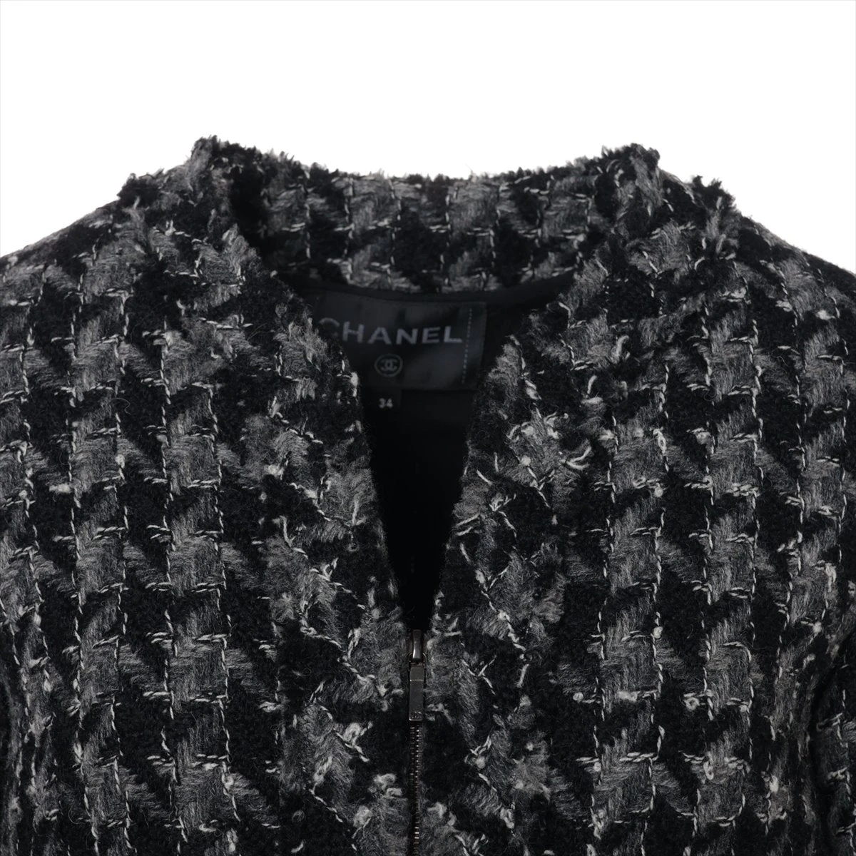 美品✨CHANEL ジャケット　半袖　ボウタイ　34 楽天市場】極美品 CHANEL シャネル ツイード ジャケット マルチカラー