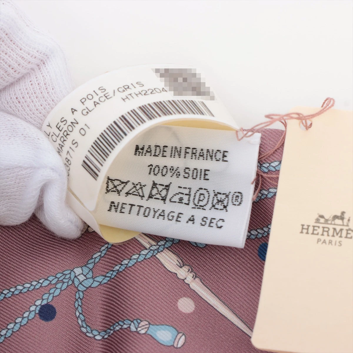エルメス ツイリー レクレアポア Les Cles a Pois スカーフ シルク