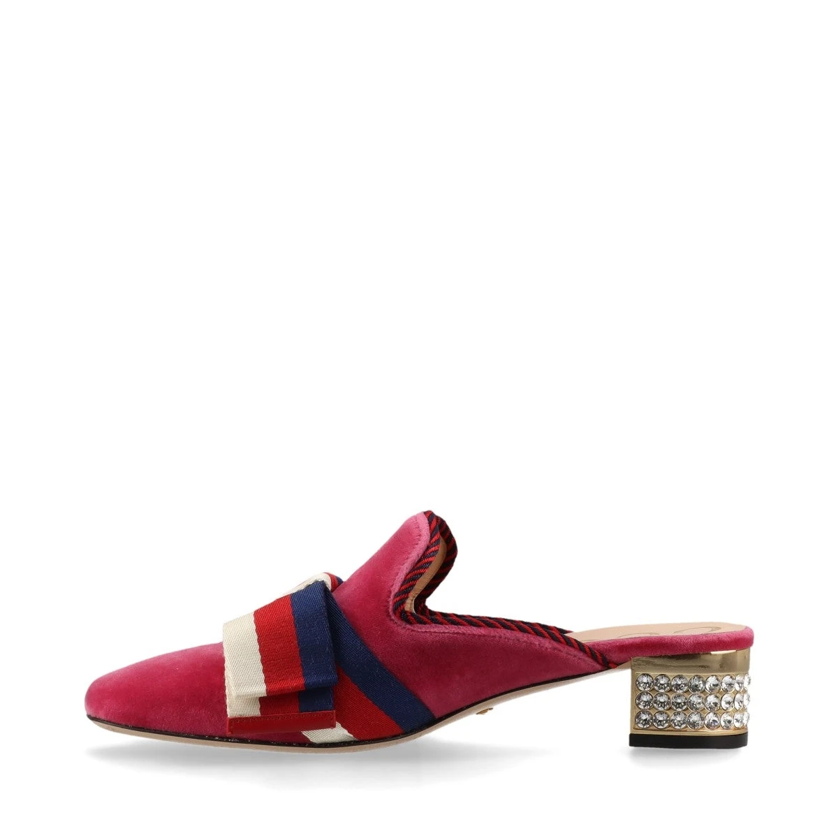 新品未使用✨GUCCI ミュール　シェリーライン　GG金具　インターロッキング グッチ シェリーライン ベロア×レザー ミュール 37.5 レディース