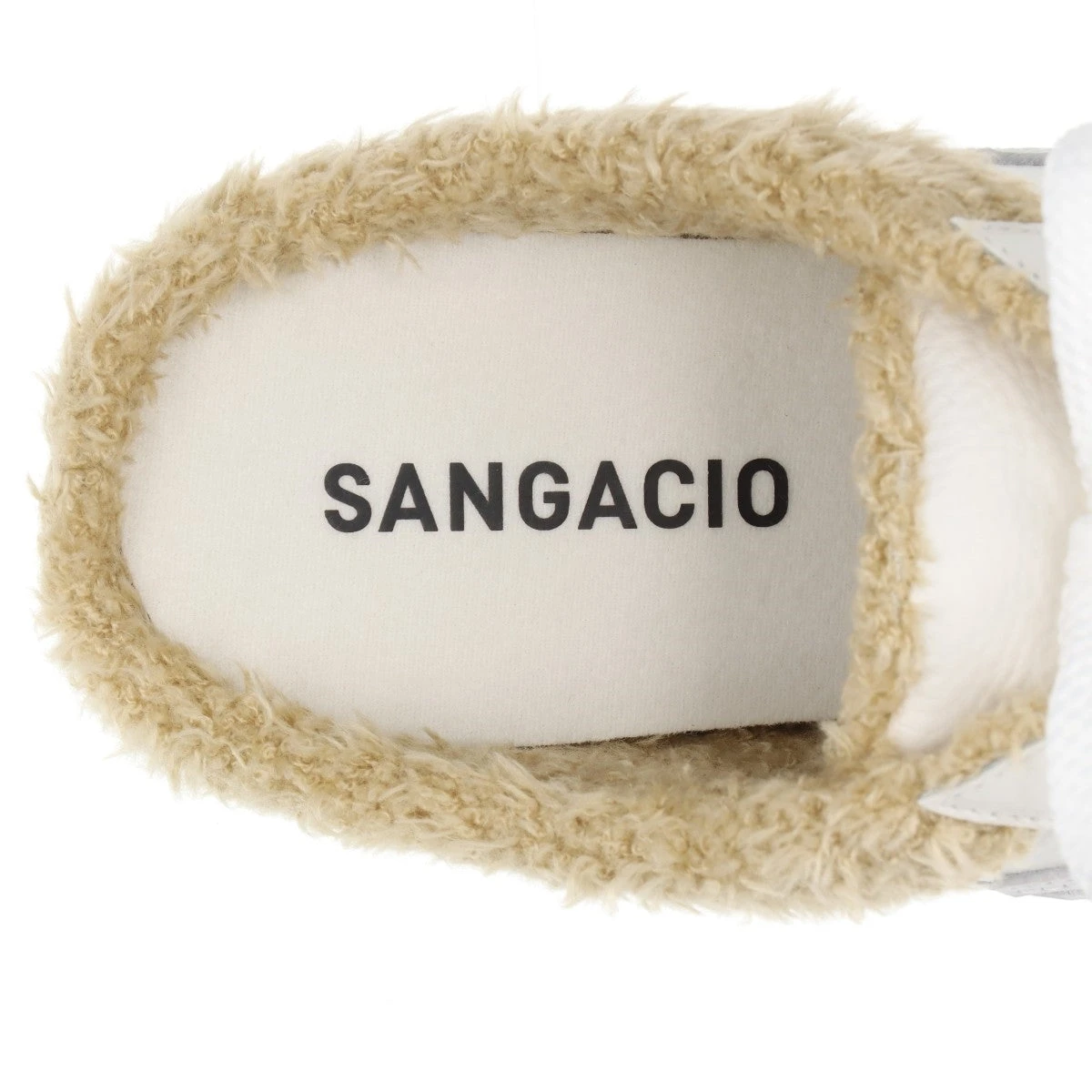 サンガッチョ SABOTS ボア×レザー スニーカー 27cm メンズ ホワイト