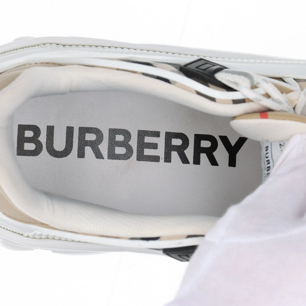 バーバリー アーサー レザー×ファブリック スニーカー 42 メンズ