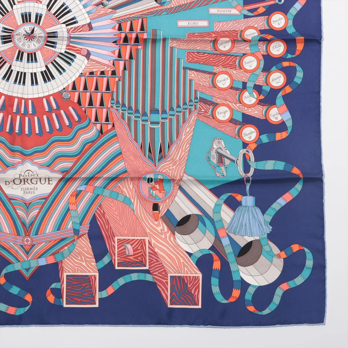 エルメス シルクスカーフ カレ90 フェルマータ HERMES エルメス Point