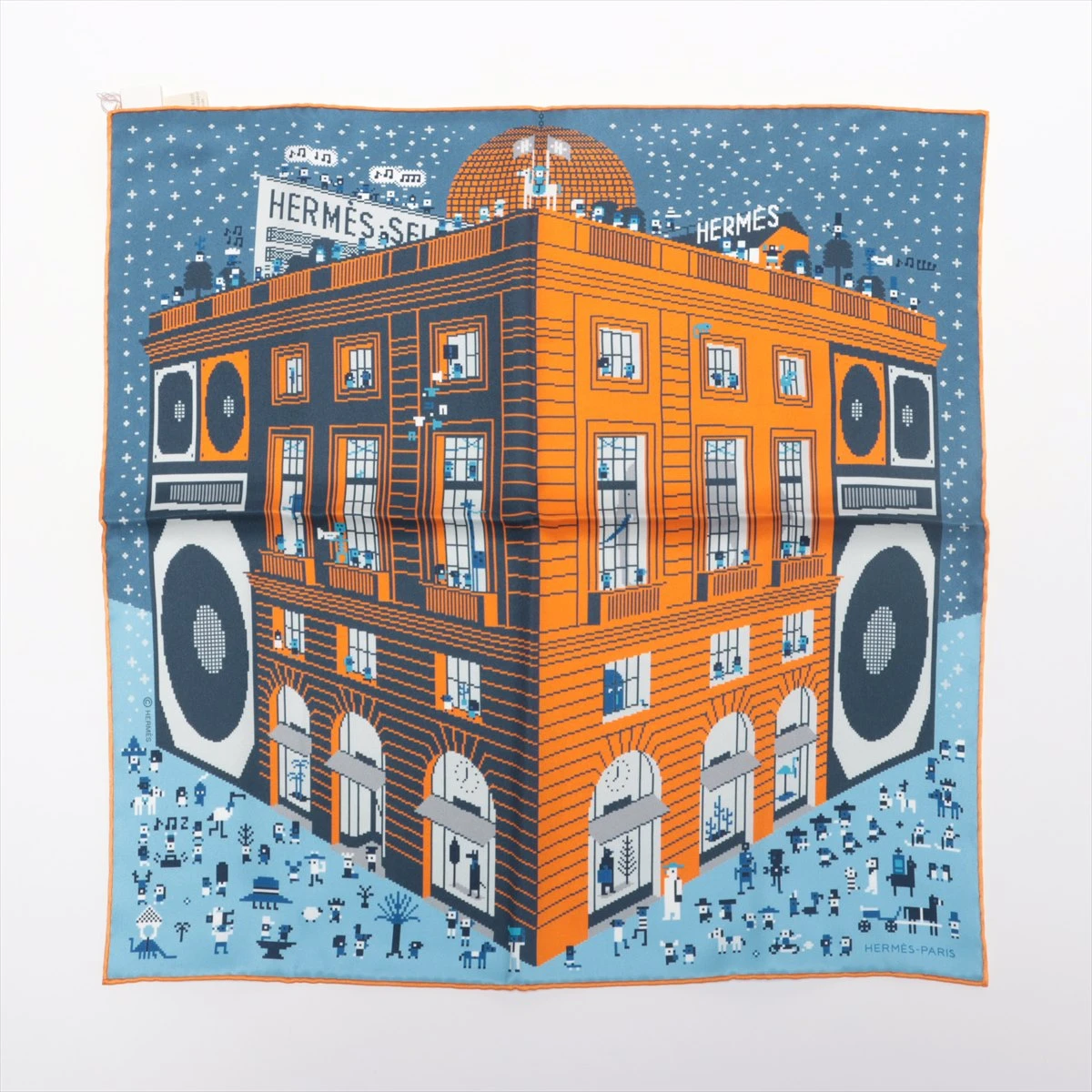 HERMES ヴィンテージシルク45 フォーブル・パーティ エルメス カレ45 FAUBOURG PARTY フォーブルパーティ スカーフ