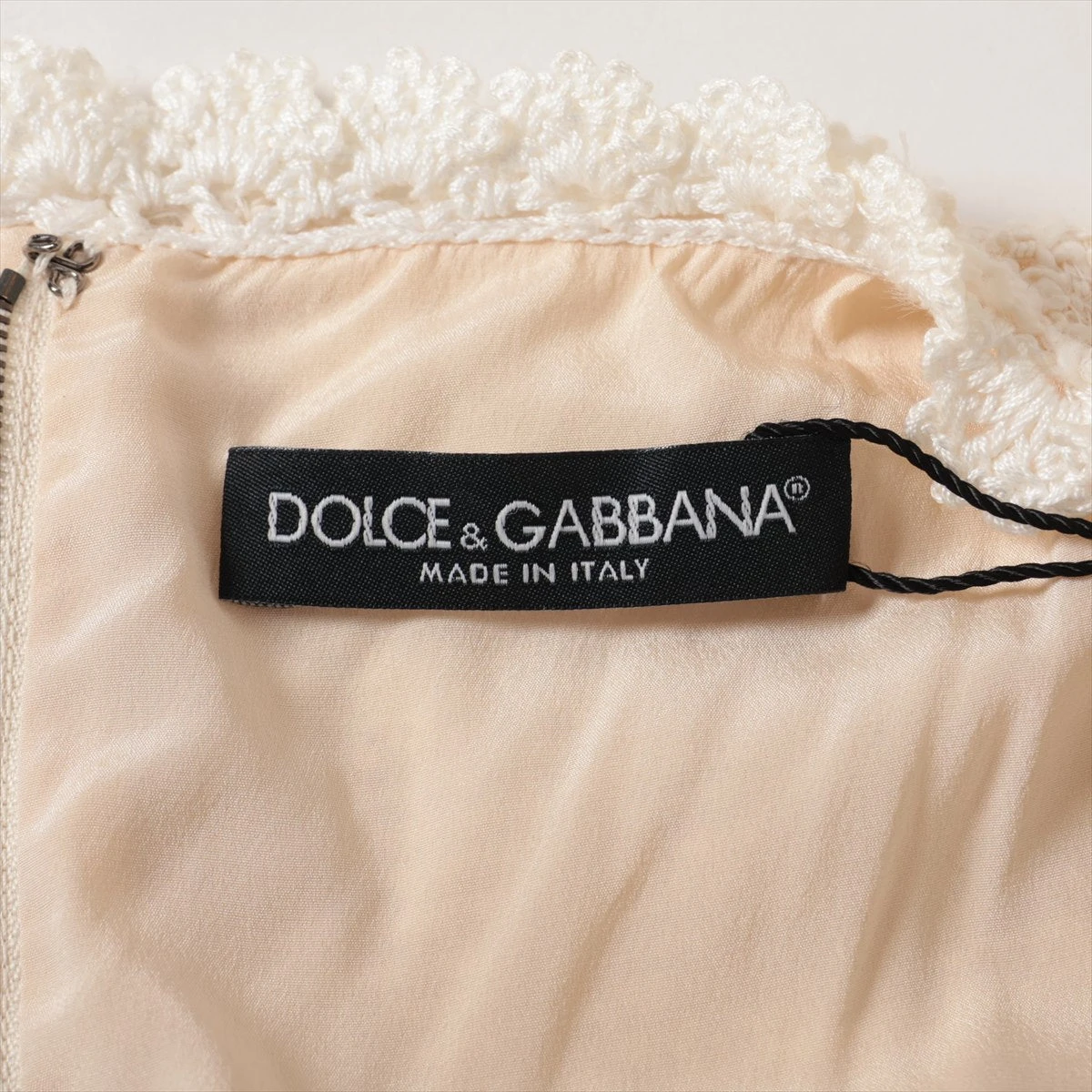 ドルチェアンドガッバーナ　D&G　総シルクノースリーブワンピース ドルチェ&ガッバーナ シルク×ポリエステル ノースリーブ