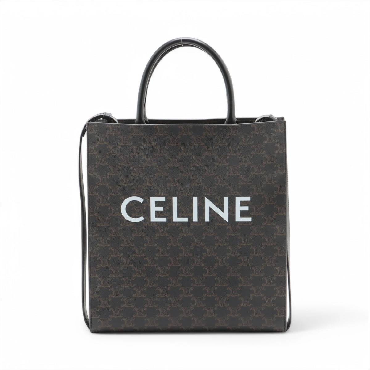 美品　セリーヌ　バーティカルカバ　グレー CELINE / セリーヌ バーティカル カバ スモール グレインド