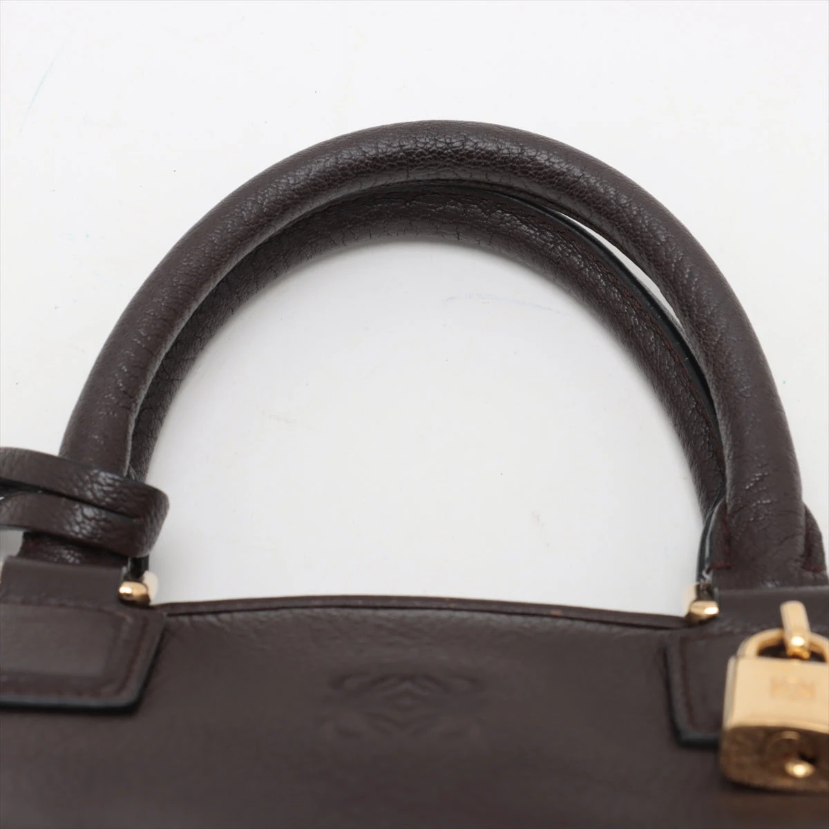 ロエベ アマソナ28 レザー 2WAYハンドバッグ ブラウン OZ028962