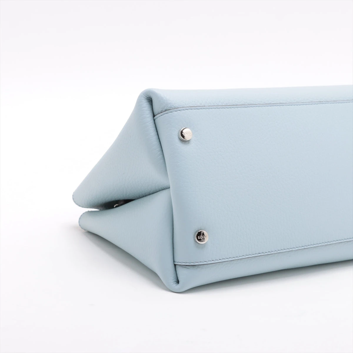 トッズ マイクロ Tタイムレス レザー 2WAYハンドバッグ ライトブルー