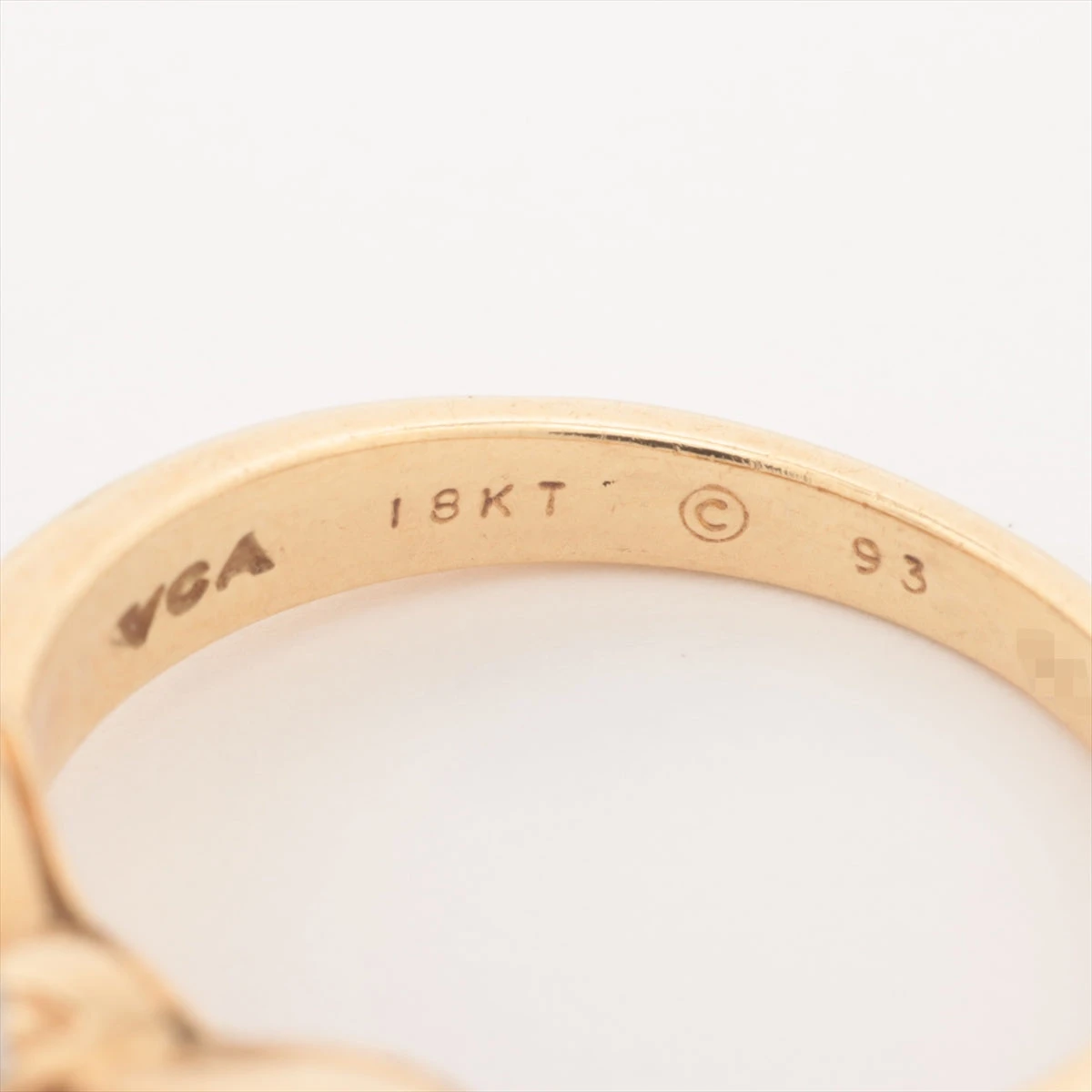 ヴァンクリーフ&アーペル ヌーパピヨン 珊瑚 ダイヤ リング 18Kt(YG 