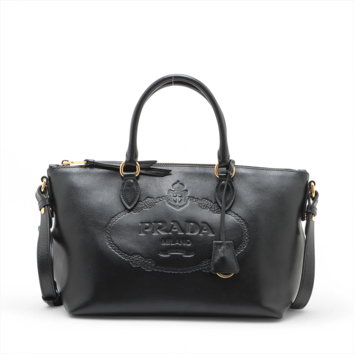 プラダ レザー 2WAYトートバッグ ブラック 1BA104 A3483143