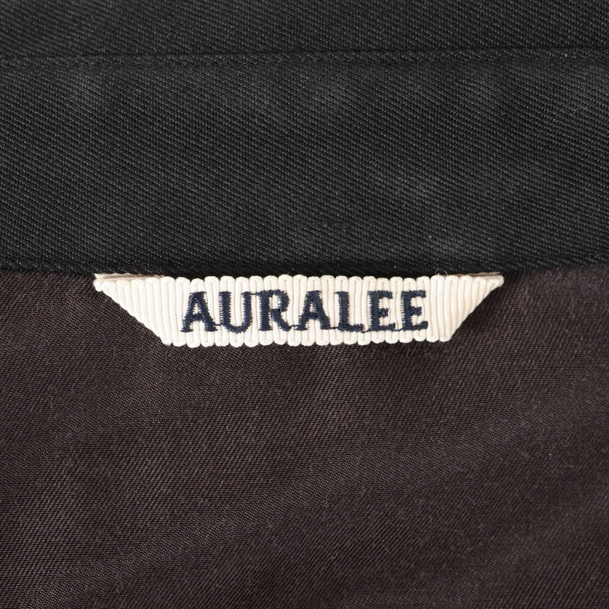 オーラリー 19AW ウール シャツ 3 メンズ ブラック A9AS03MX 襟スレ有 