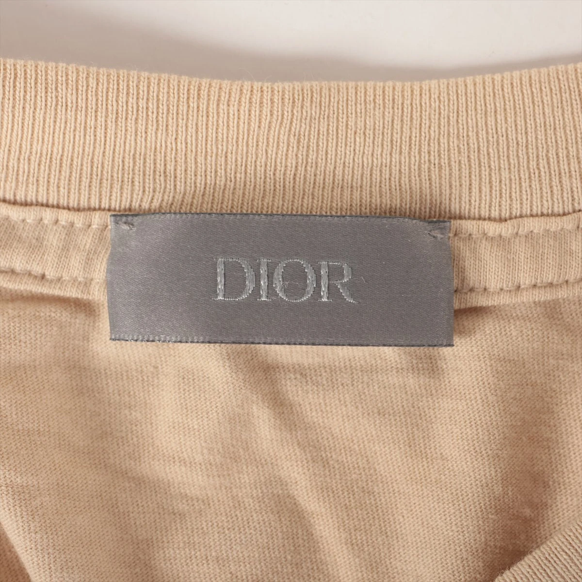 希少✨ディオールオム Tシャツ ロゴ刺繍 デカバックロゴ ベージュ XS 現行品 希少✨ディオールオム Tシャツ ロゴ刺繍 デカバックロゴ ベージュ XS