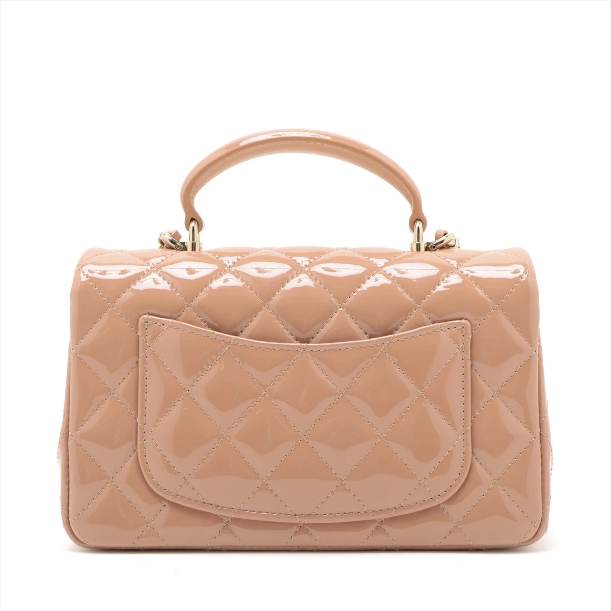 美品★ CHANEL・パテントレザー マトラッセステッチ サンダル(341/2） シャネル ココマーク マトラッセ パテントレザー ウェッジソール