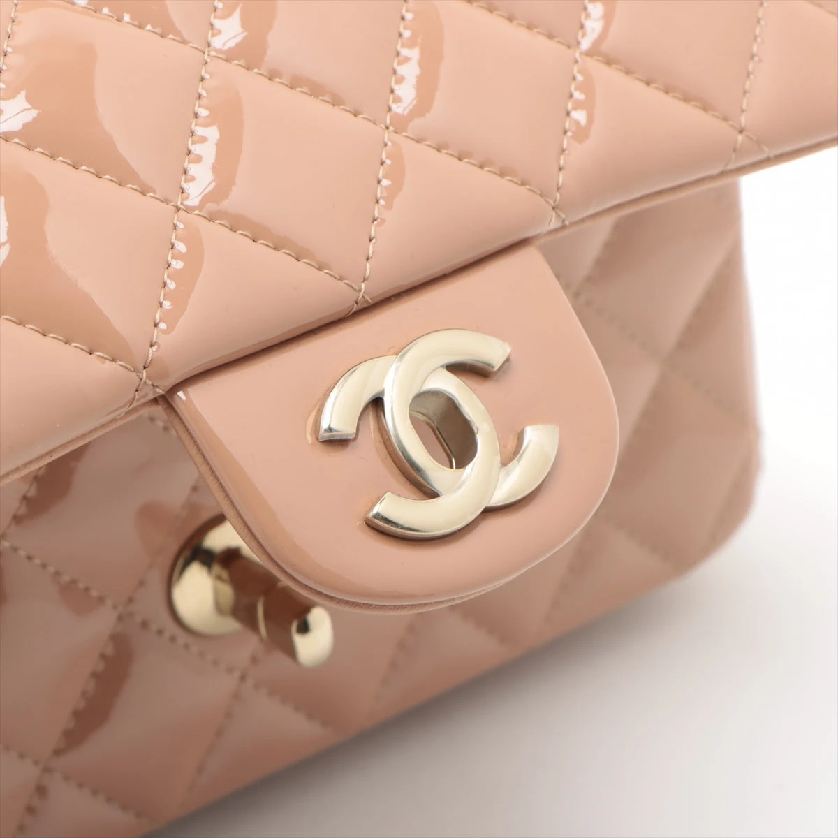 希少 正規品 CHANEL マトラッセ パテントレザーハンドバッグ ゴールド金具 シャネル マトラッセ ゴールド金具 12番台 パテント レザー 2WAY
