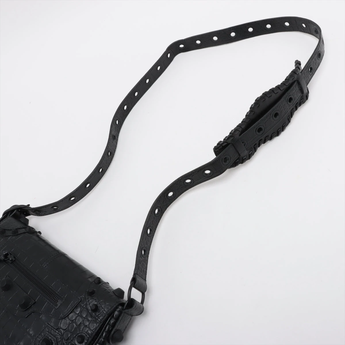 バレンシアガ ルカゴールXS クロコ型押し ショルダーバッグ