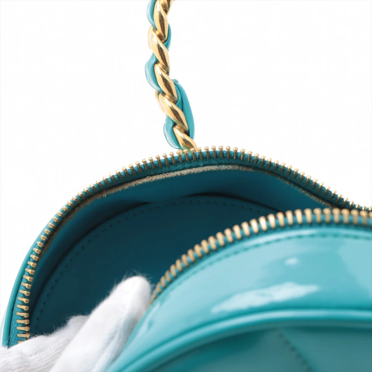 シャネル ココマーク パテントレザー ハンドバッグ ハート バニティ