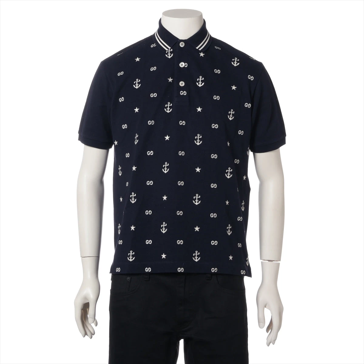 GUCCI グッチ ポロシャツ S 黒 【古着】【中古】
