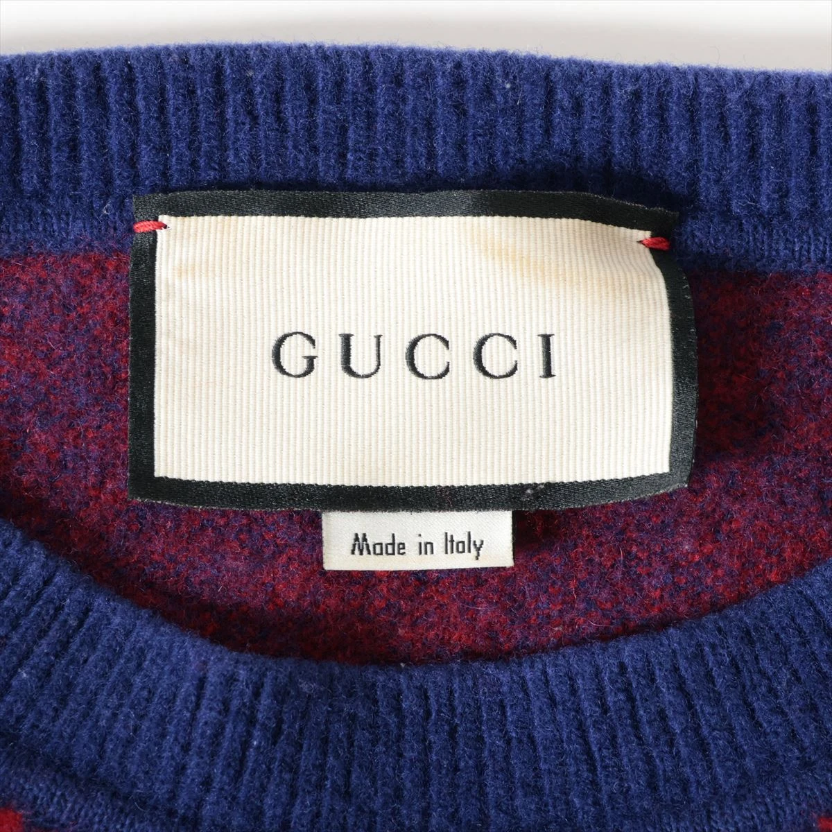 グッチ GGジャカード 20SS ウール×カシミヤ ニット L メンズ ブルー