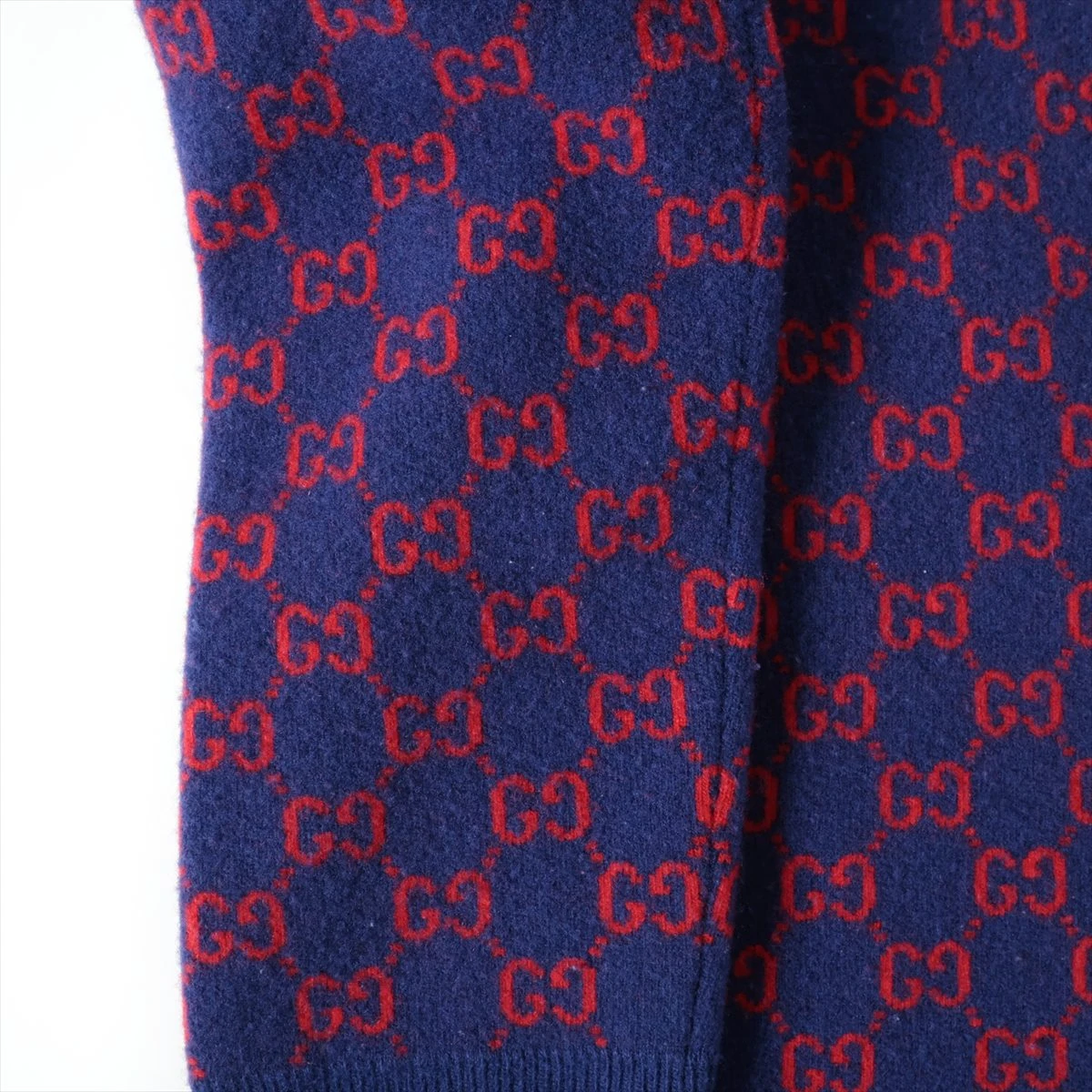 美品 グッチ ニット GGモノグラム 22SSモデル ウール メンズ XL GUCCI 【極美品】GUCCI グッチ セーター ニット GG ロゴ モノグラム