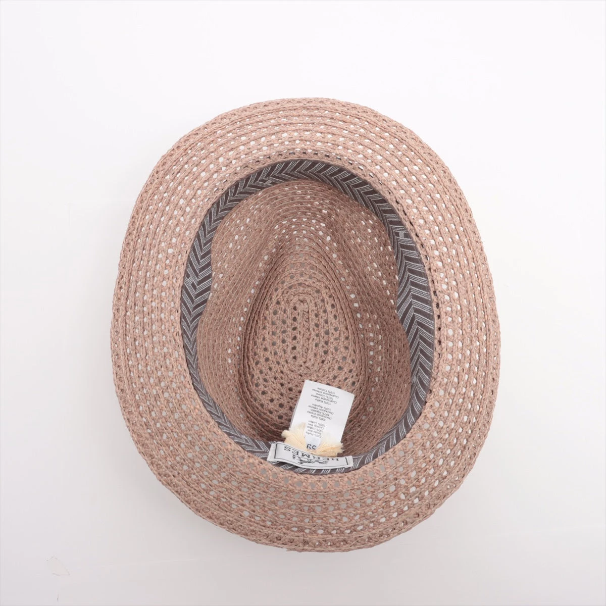 エルメス　ハット　ブラウン　size59 エルメス ハット 59 ラフィア ブラウン A3502185｜中古ブランド