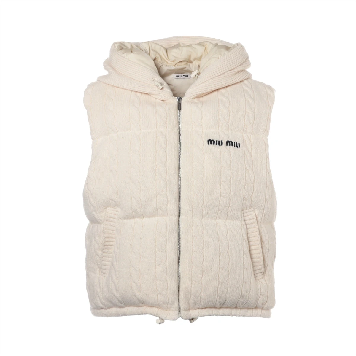 エルメス セリエ 21AW カシミヤ×レザー ダウンベスト 34