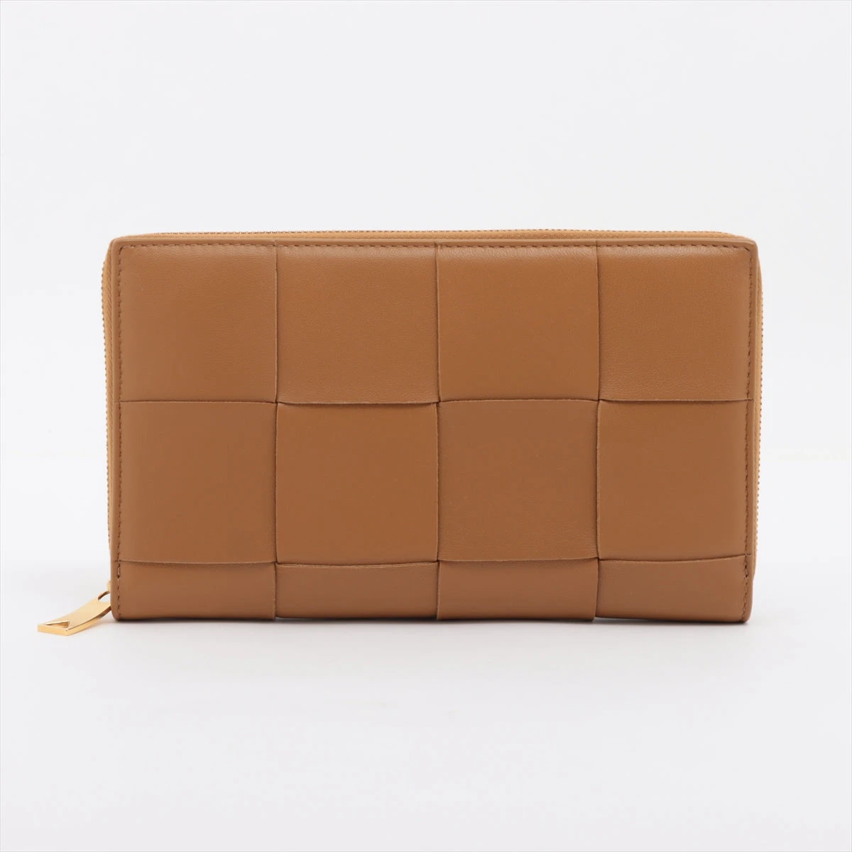 ボッテガヴェネタ マキシイントレチャート レザー ラウンドジップ  