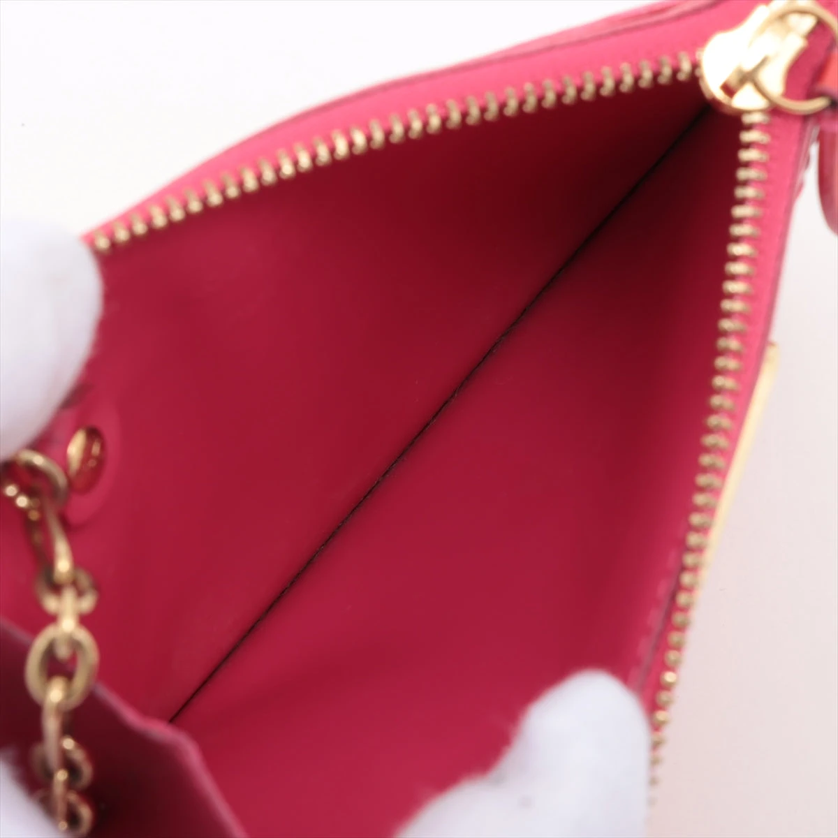 ルイヴィトン ヴェルニ クレ ルージュグルナディーヌ M91737 ヴィトン ヴェルニ ポシェットクレ M91737 ルージュグルナディーヌ