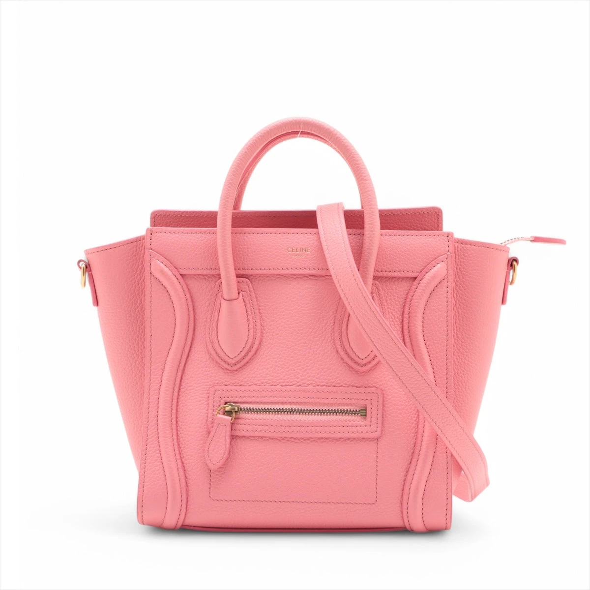 【CÉLINE】バッグ ラゲージ マイクロ 保護袋 ピンク 正規品【セリーヌ】 CELINE セリーヌ ハンドバッグ ラゲージ マイクロショッパー ピンク