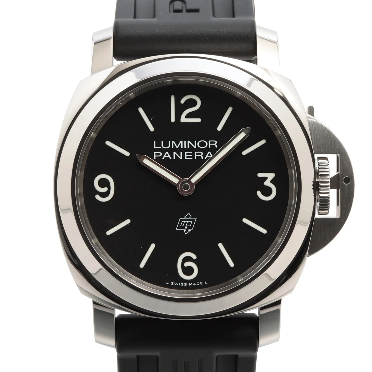 パネライ ルミノールベースロゴ PAM01086 SS×ラバー AT 黒文字盤