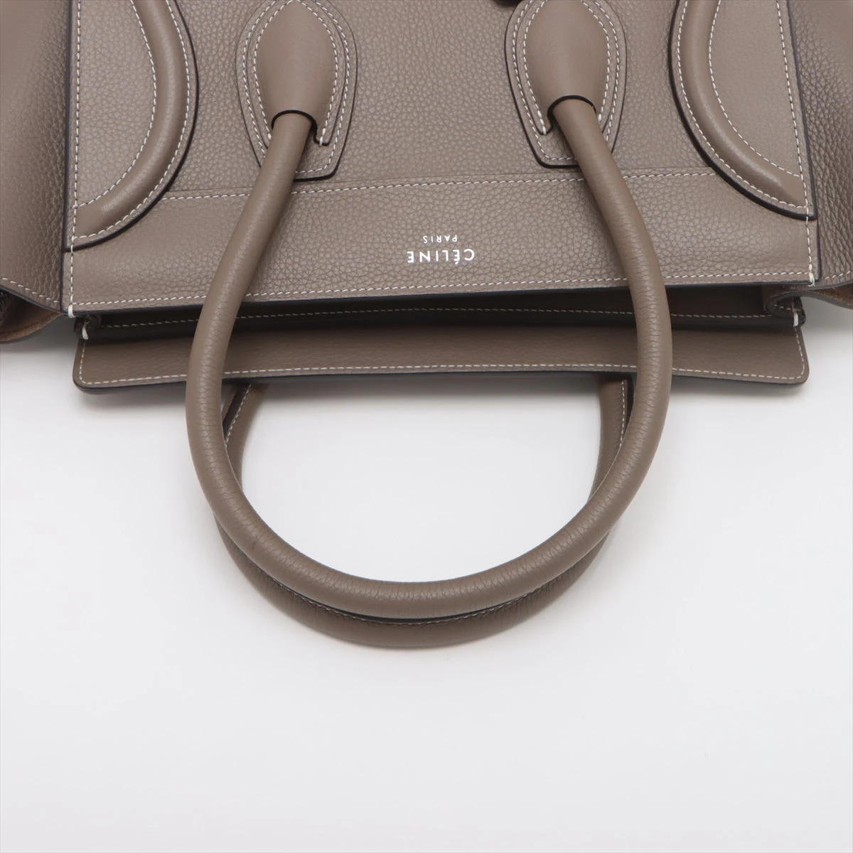 CELINE セリーヌラゲージ マイクロショッパー レザー グレージュ セリーヌ ラゲージ マイクロショッパー レザー ハンドバッグ