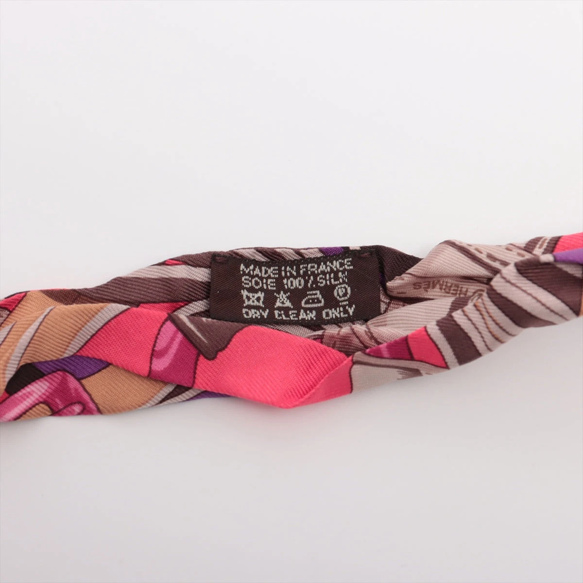 エルメス ツイリー スカーフ チェック ピンク ブラウン 馬具柄 マルチカラー エルメス ツイリー スカーフ チェック ピンク ブラウン 馬具柄