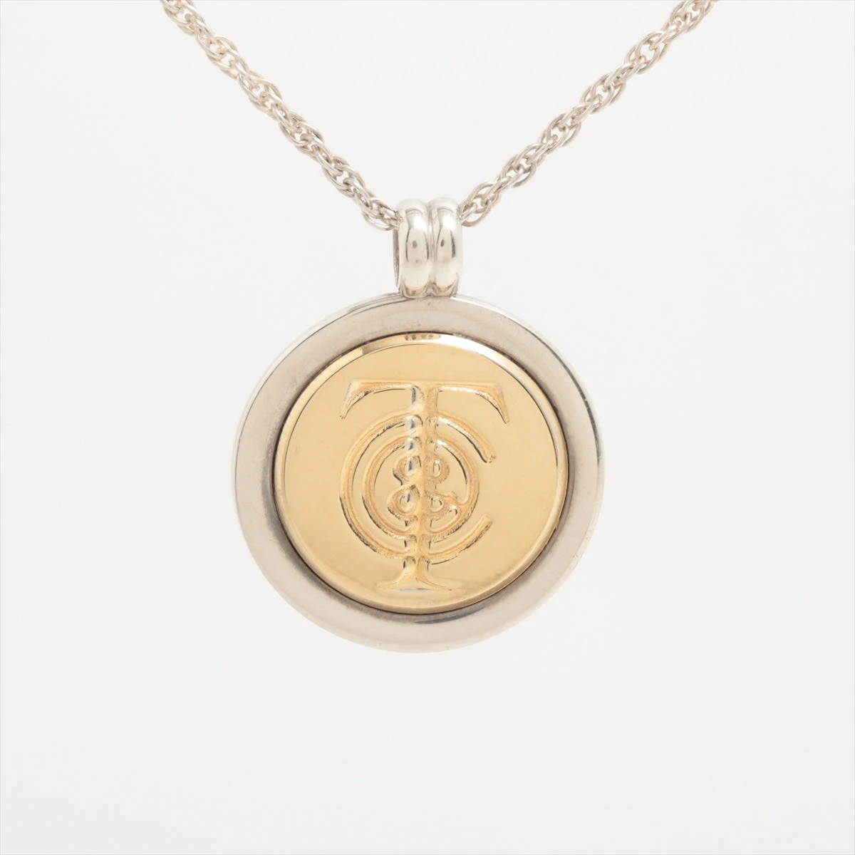 ティファニー T&C コイン ネックレス 925×750 14.4g ゴールド×シルバー