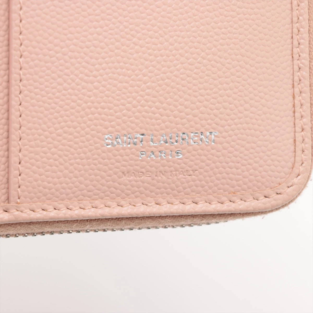 YSL イヴサンローラン 長財布 ピンクベージュ Vスティッチ サンローランパリ Vステッチ YSLロゴ GUE372264 レザー 長財布