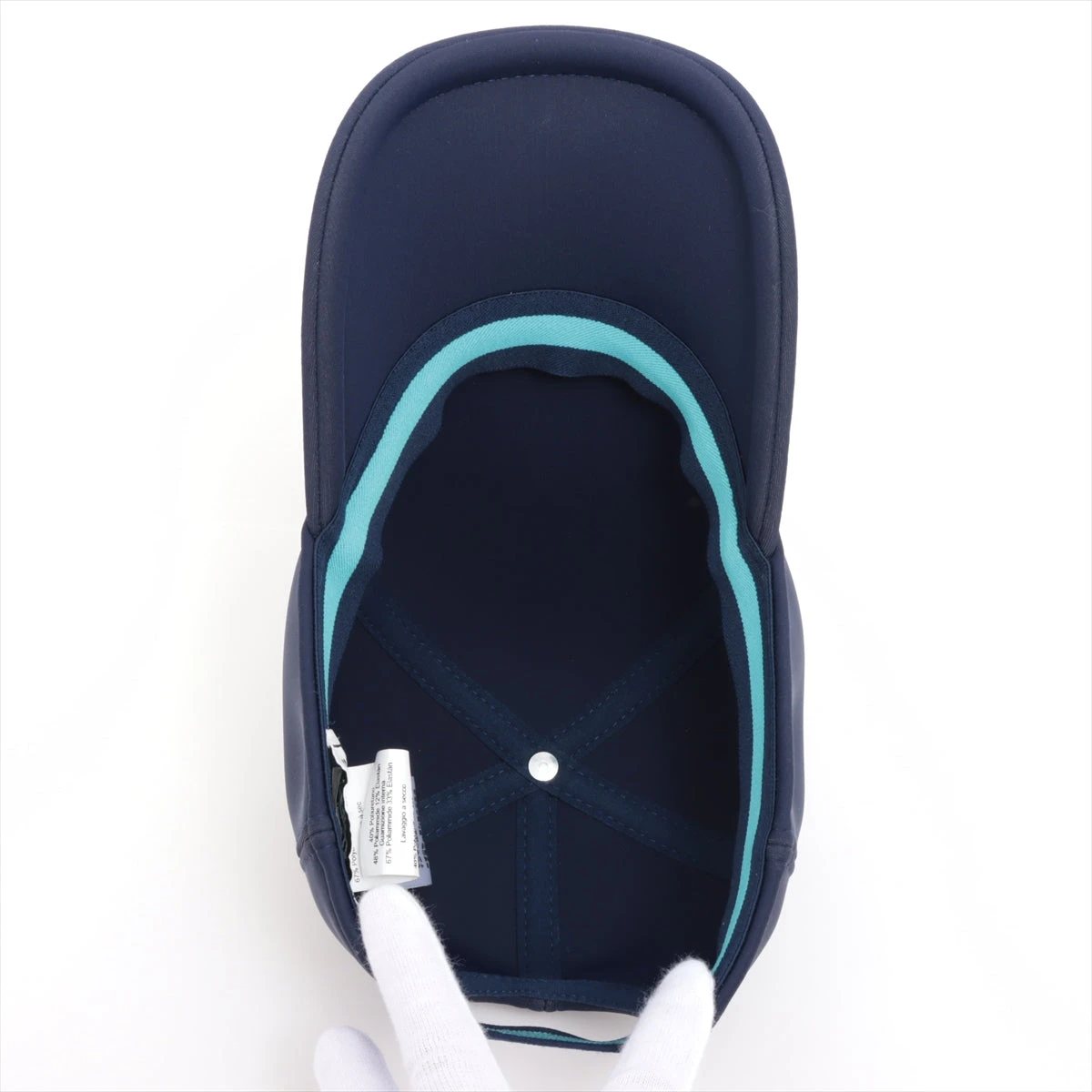 エルメス ベースボールキャップ S ナイロン×ポリウレタン ネイビー