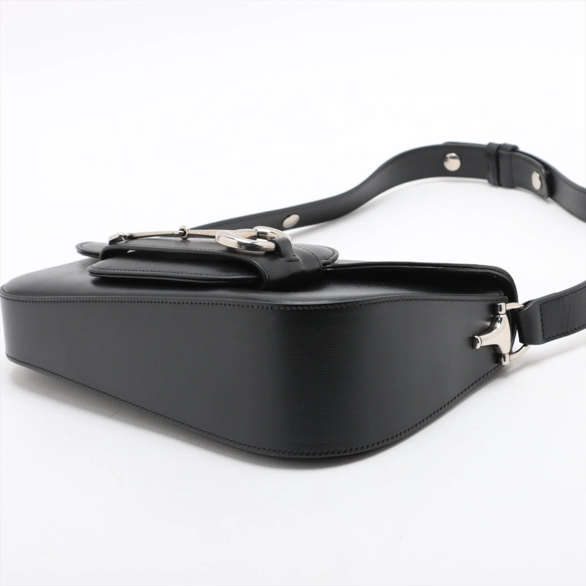 Gucci ホースビット レザー バングル  リザード ブラック 美品・正規品】GUCCI ホースビット ショルダーバッグ レザー