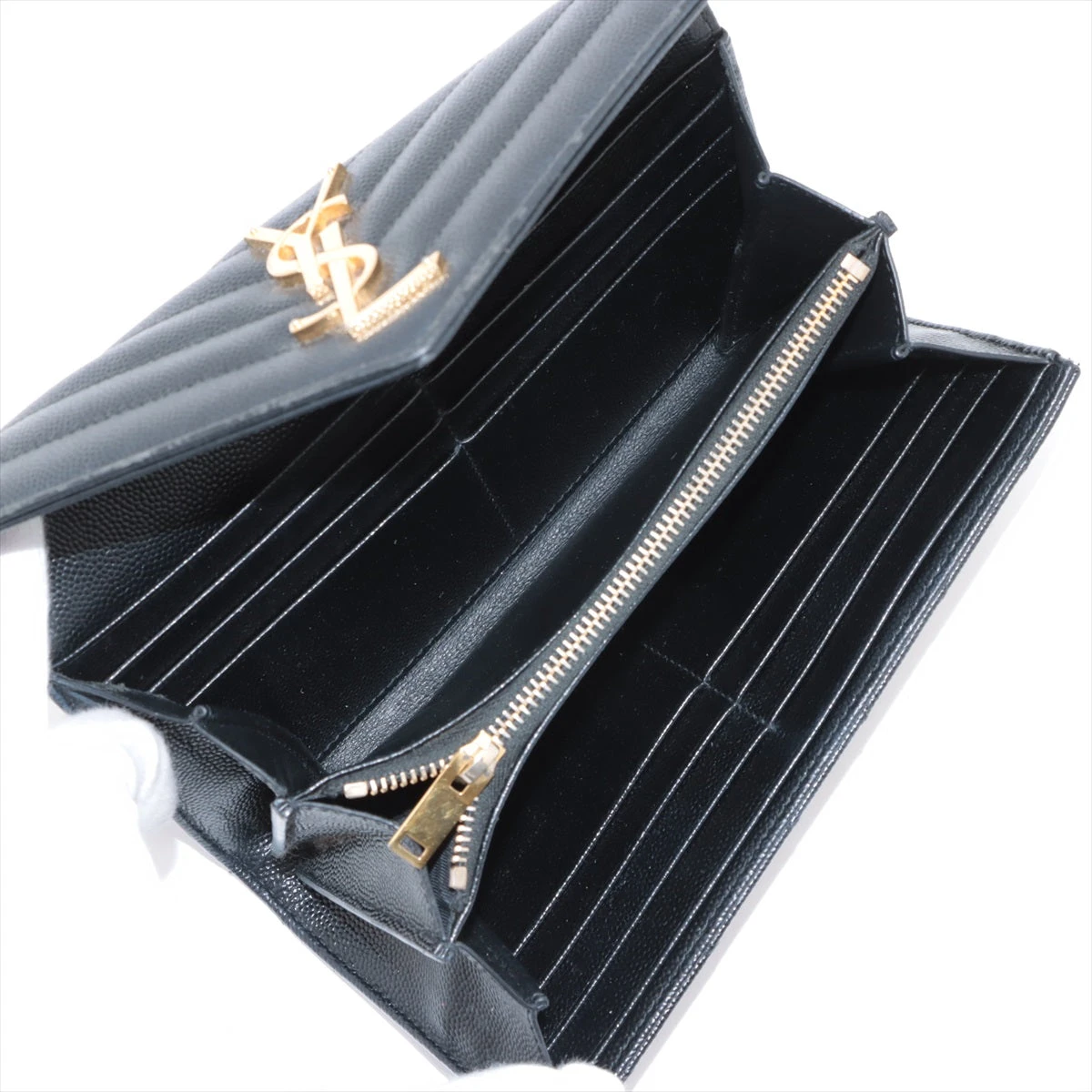 サンローランパリ YSLライン Vステッチ GUE372264 レザー 長財布  