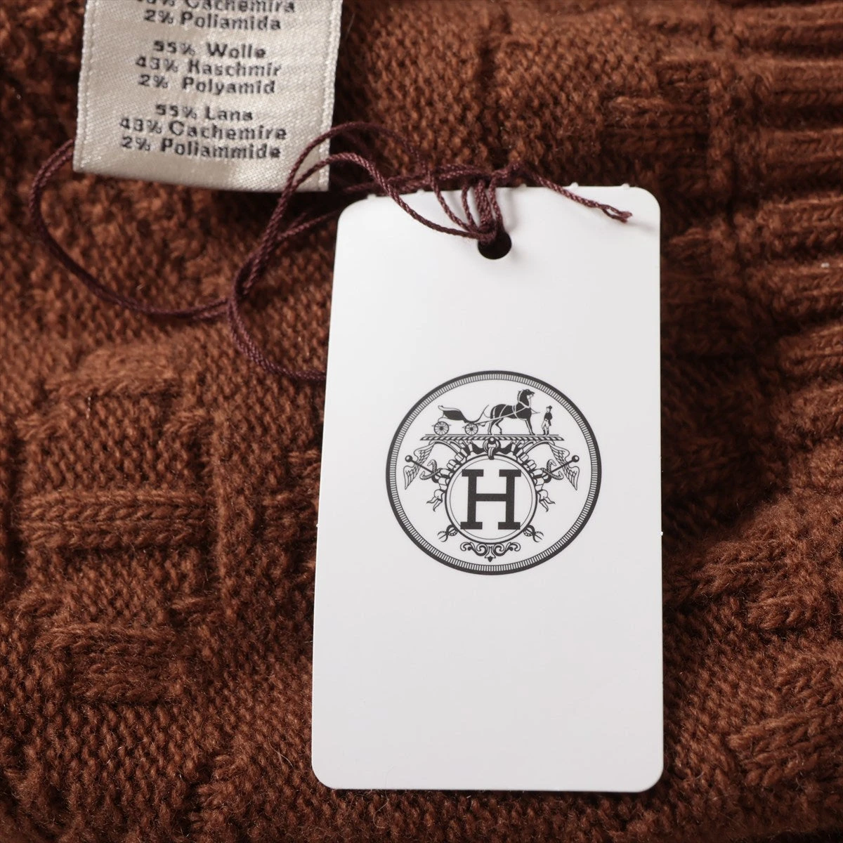 HERMES - 2回着用　エルメス　カシミヤ  タートルロングニット 2回着用 エルメス カシミヤ タートルロングニット