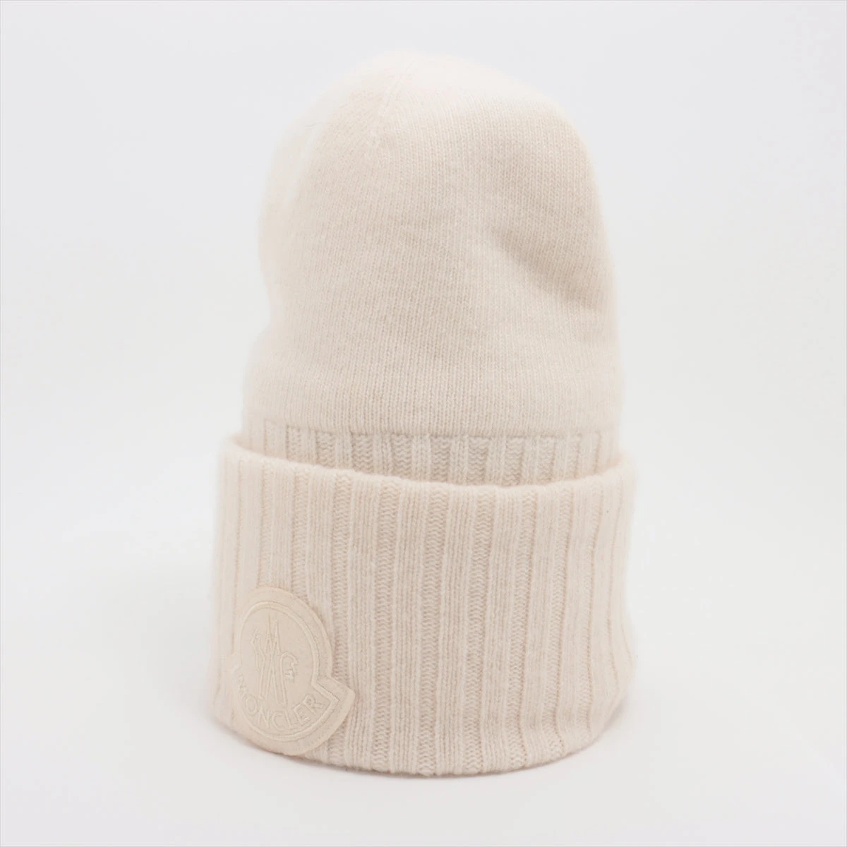 MONCLER アイボリー ニット帽 UNI MONCLER アイボリー ニット帽 ユニセックス MONCLER アイボリー