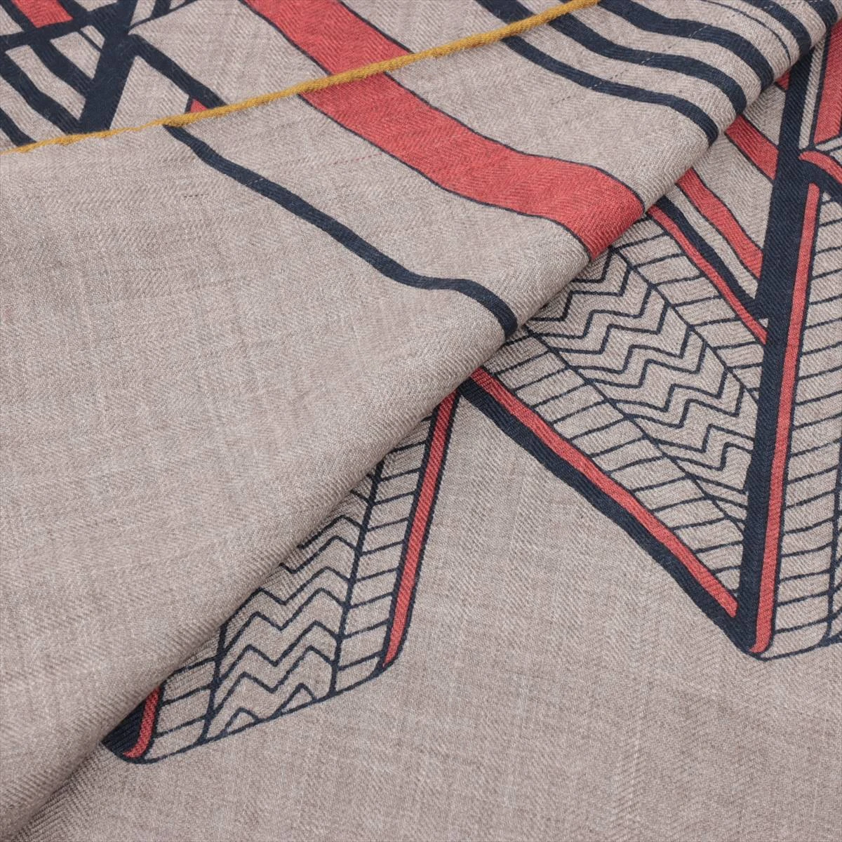 エルメス レクタングル ストール カシミヤ×シルク グレー A3502184