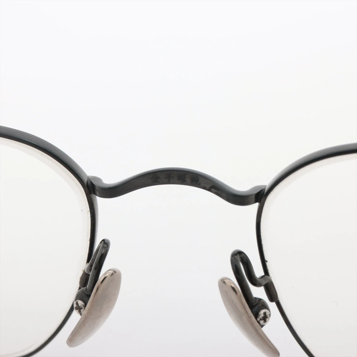 金子眼鏡 メガネ チタン×プラスチック ブラック×グレー KM-15 A3502248