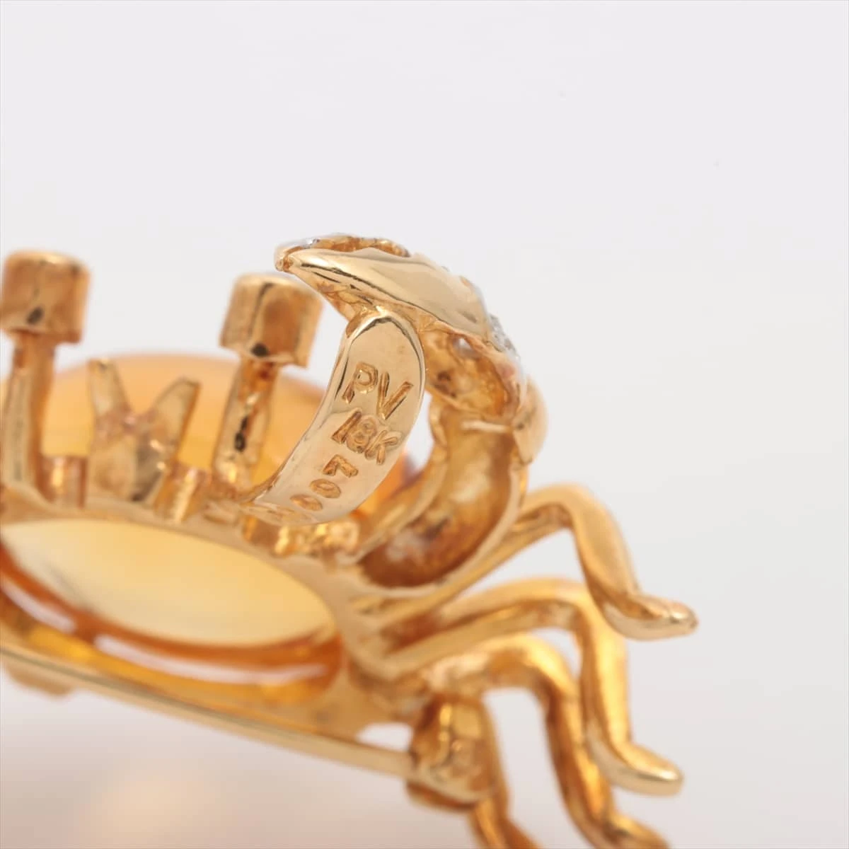 ポンテヴェキオ シトリン ルビー ブローチ 18K(YG) 7.4g 6.20 0.06