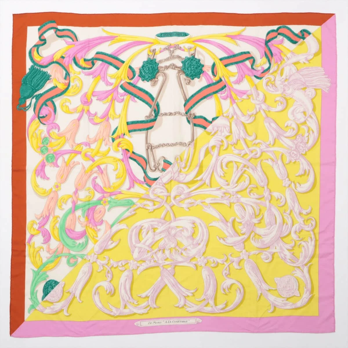 HERMES エルメス カレ90 LE MORS A LA CONETABLE Le Mors a la Conetable Hermes Scarf - It's All Goode