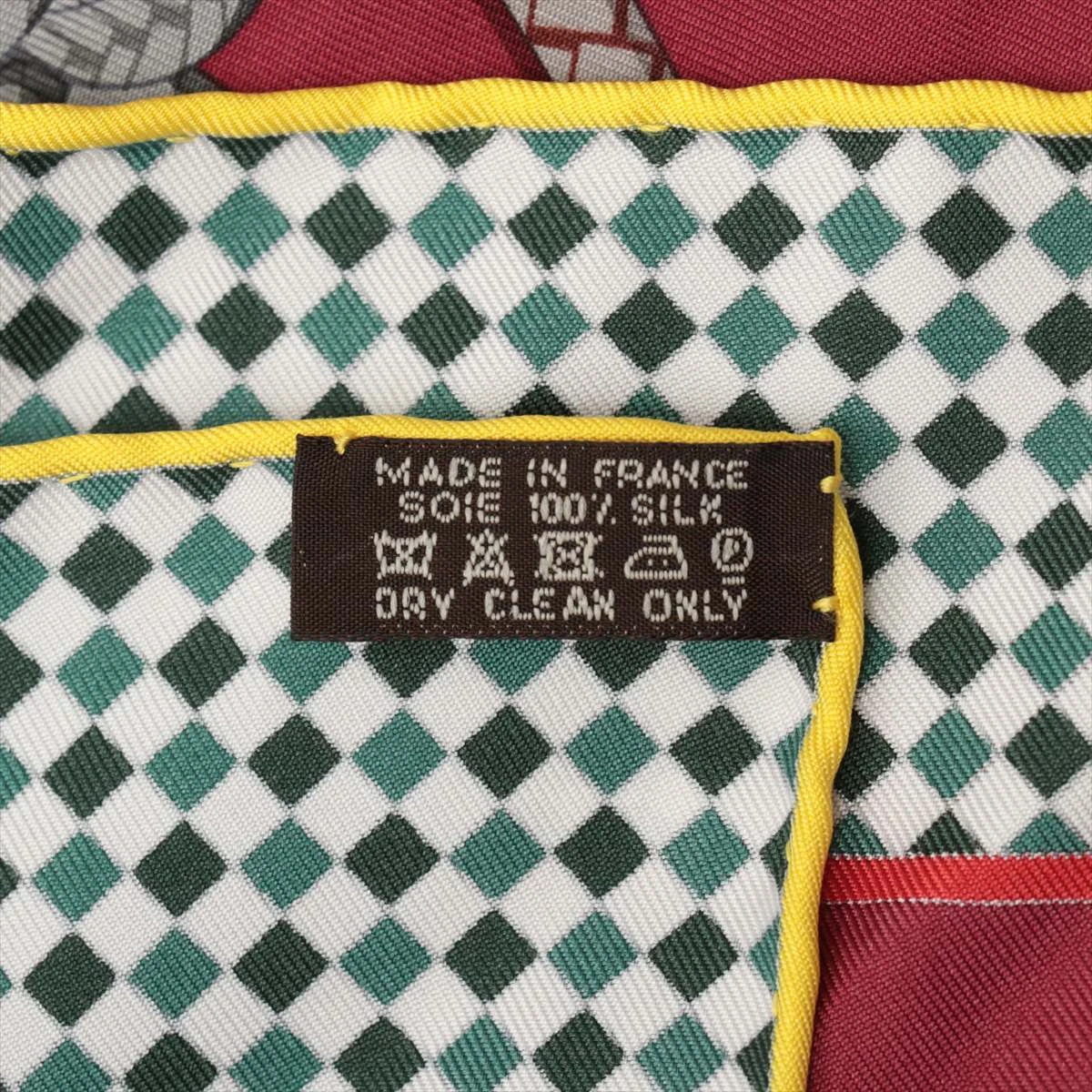 エルメス カレ90 Fouets et Badines 鞭とグリップ スカーフ シルク