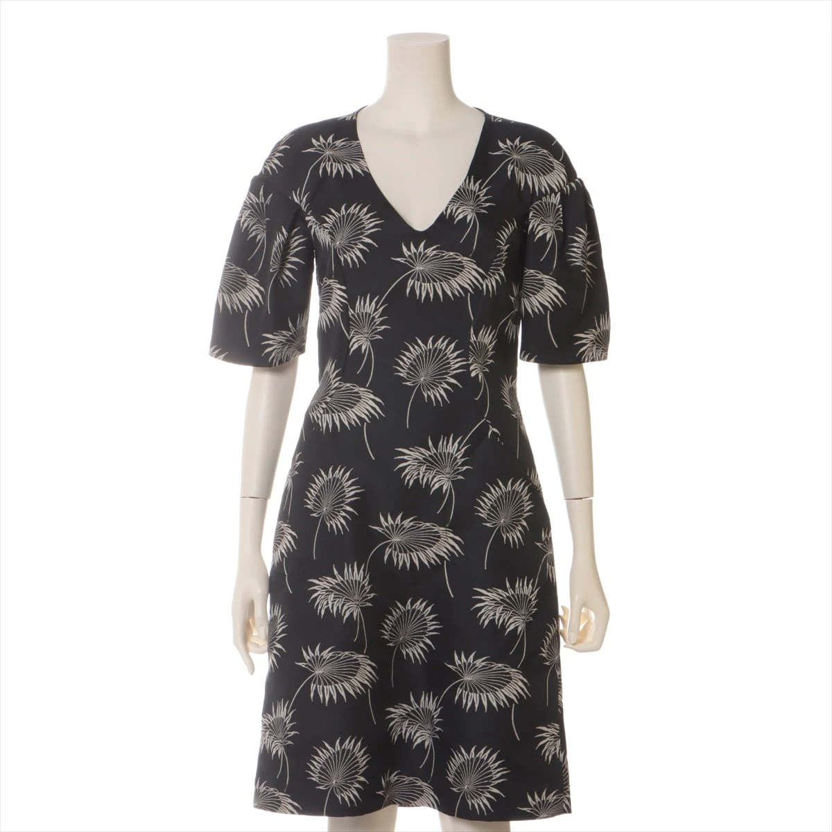 マルニ ポリエステル ワンピース 38 レディース ブラック HX037836