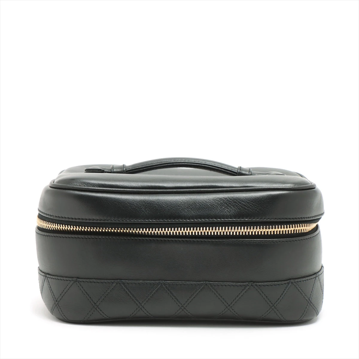 シャネル バニティバッグ ビコローレ ココマーク ブラック ラムスキン