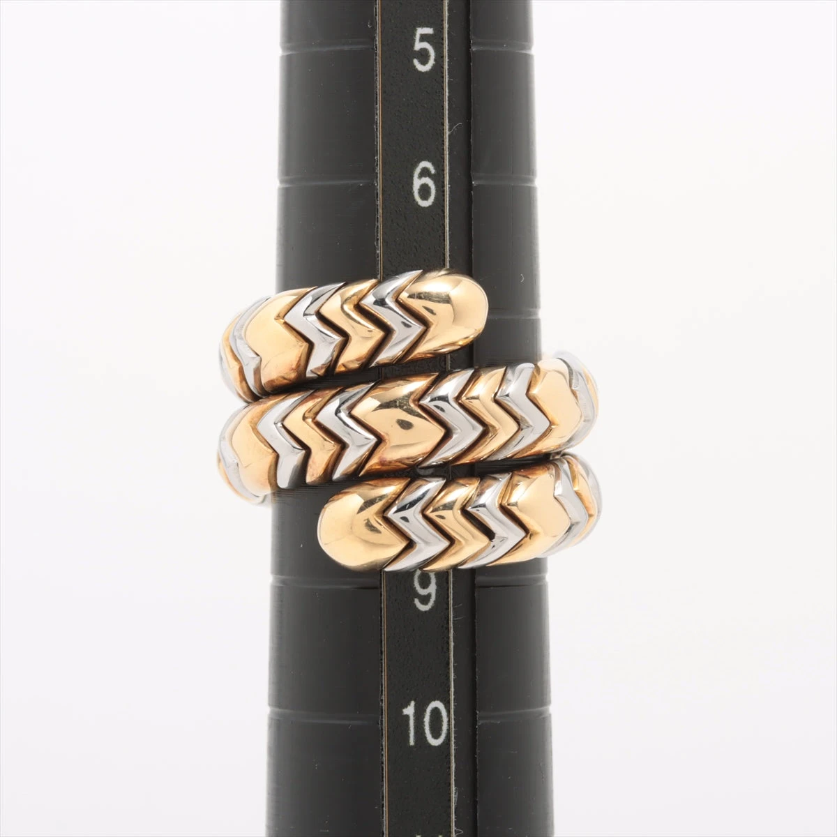 ブルガリ スピガ リング 750(YG)×SS 14.8g 歪み A1923607｜中古