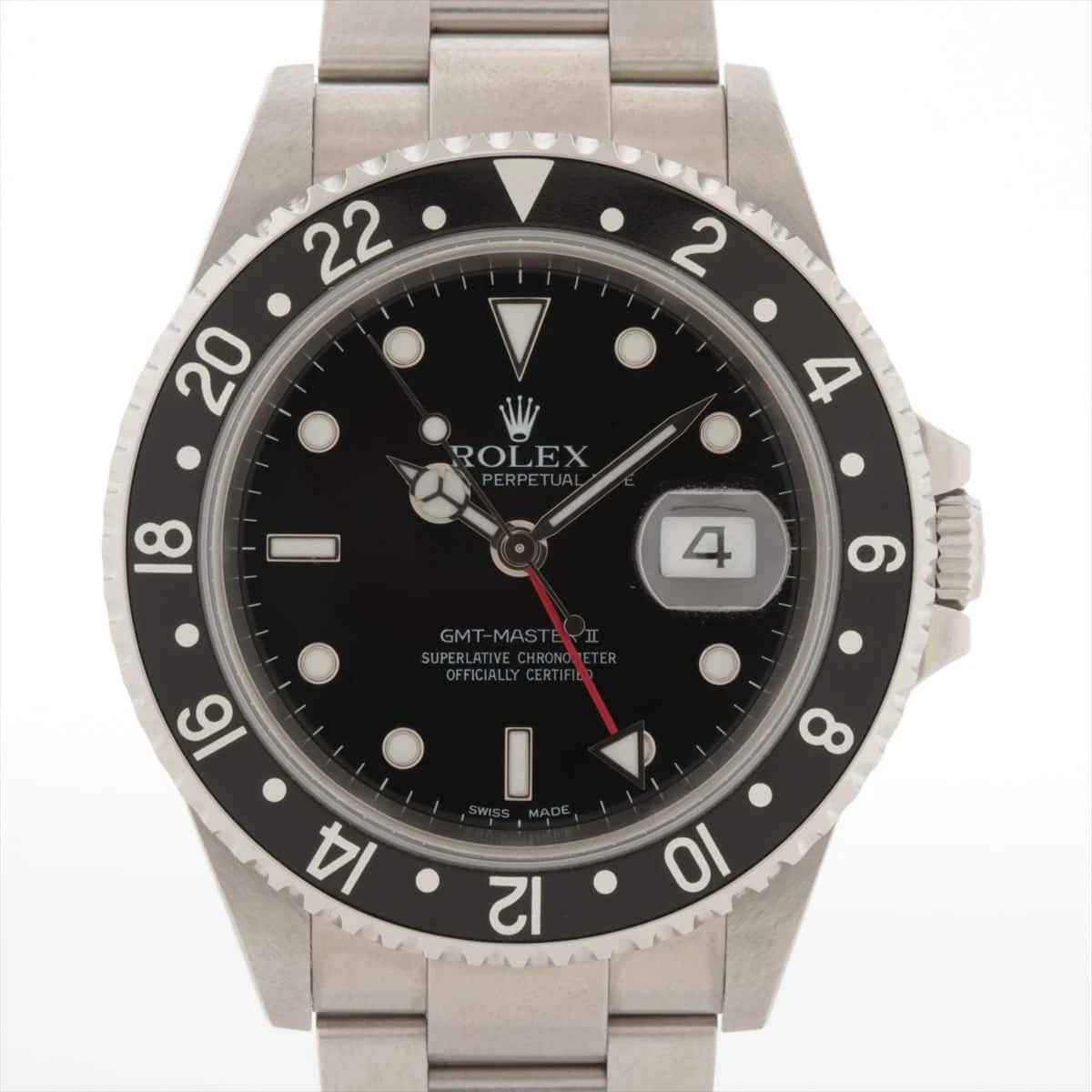 ロレックス GMTマスター Ⅱ 16710 Y664898 SS AT 黒文字盤 あまりごまなし